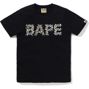 BLING STAR GLITTER BAPE LOGO TEE LADIES